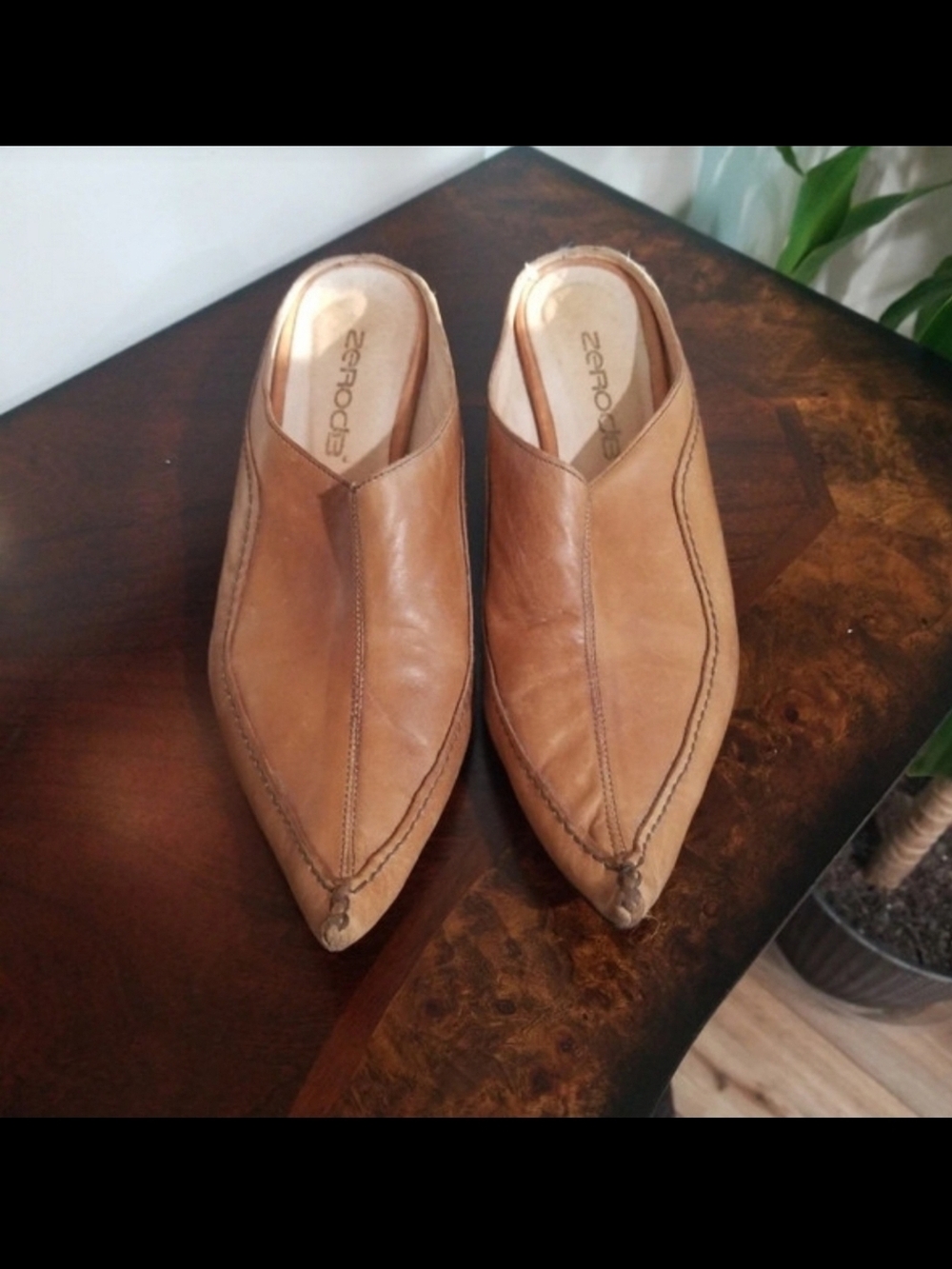 Brown Leather Slip-Ons Shoes